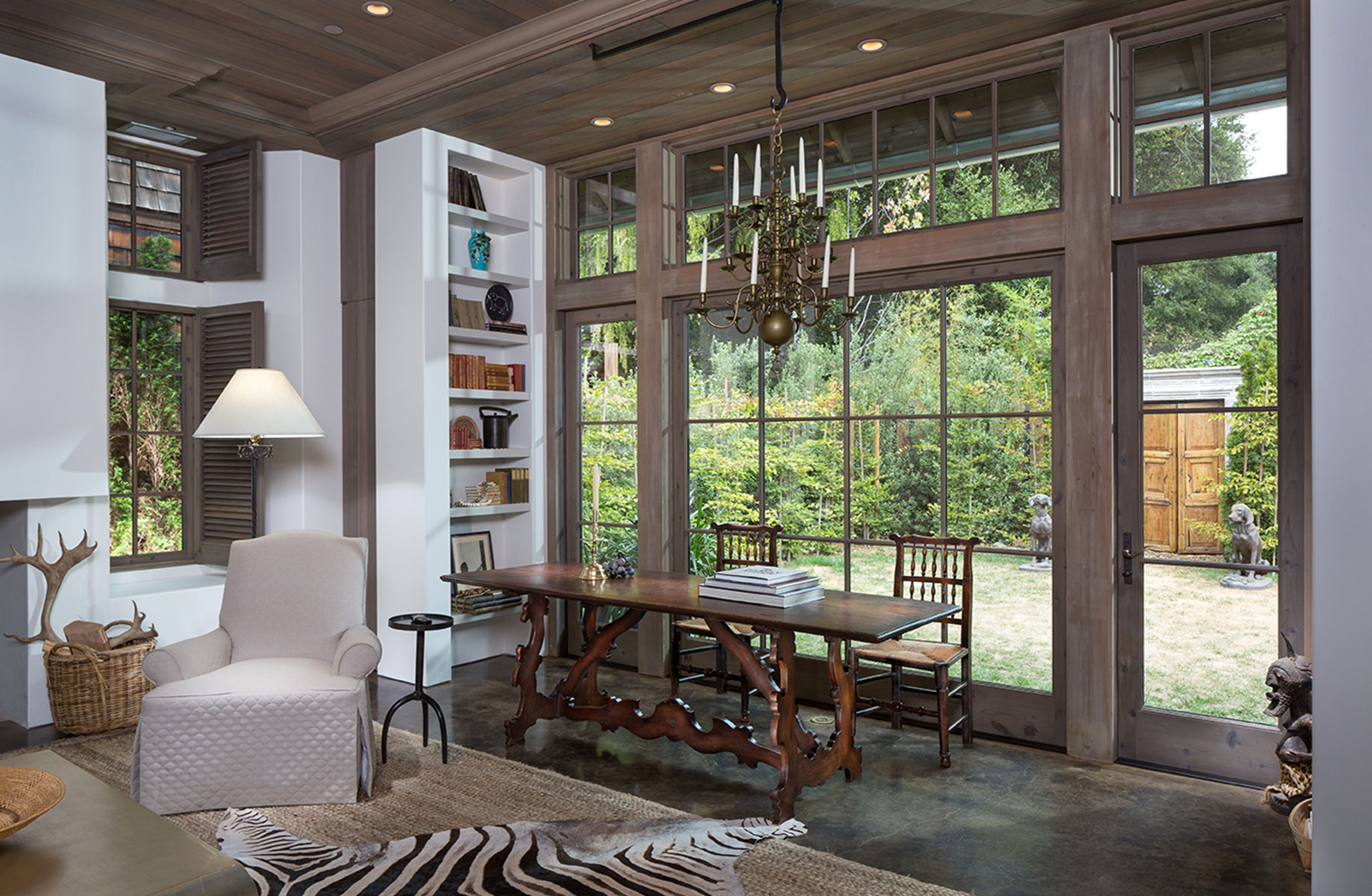 swing doors & large center sidelite